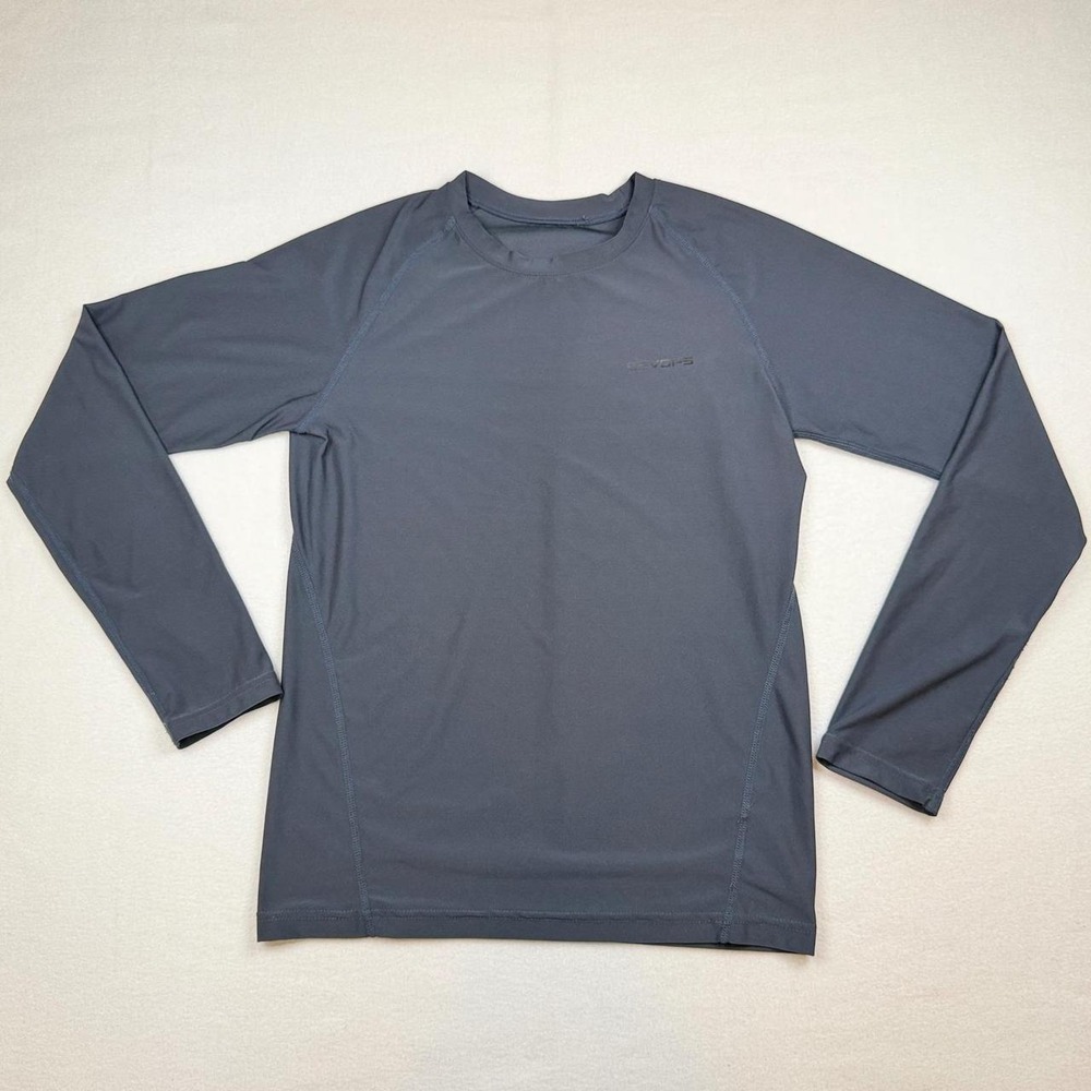 DEVOPS Kids Large Charcoal Gray Long Sleeve Compression Athletic Shirt